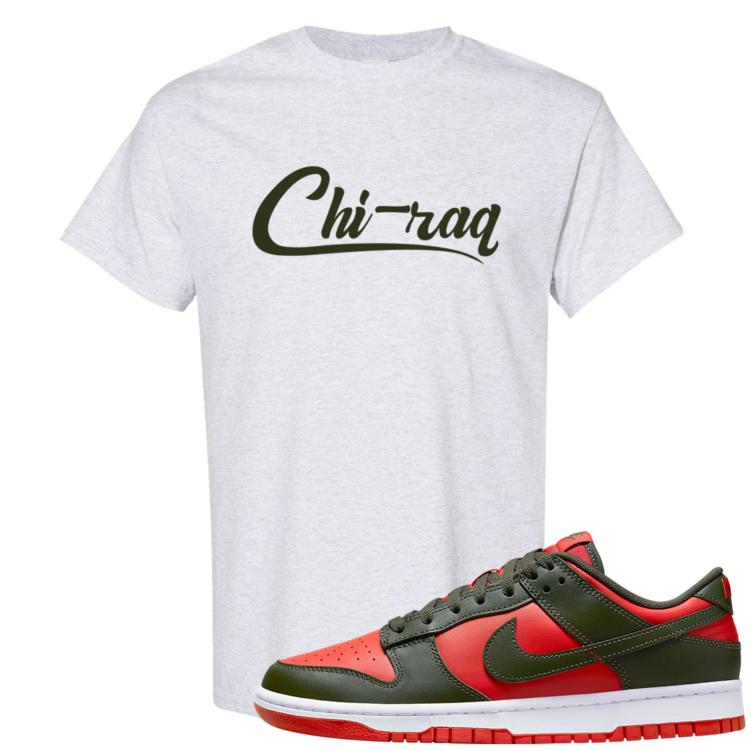 Cargo Khaki Low Dunks T Shirt | Chiraq, Ash