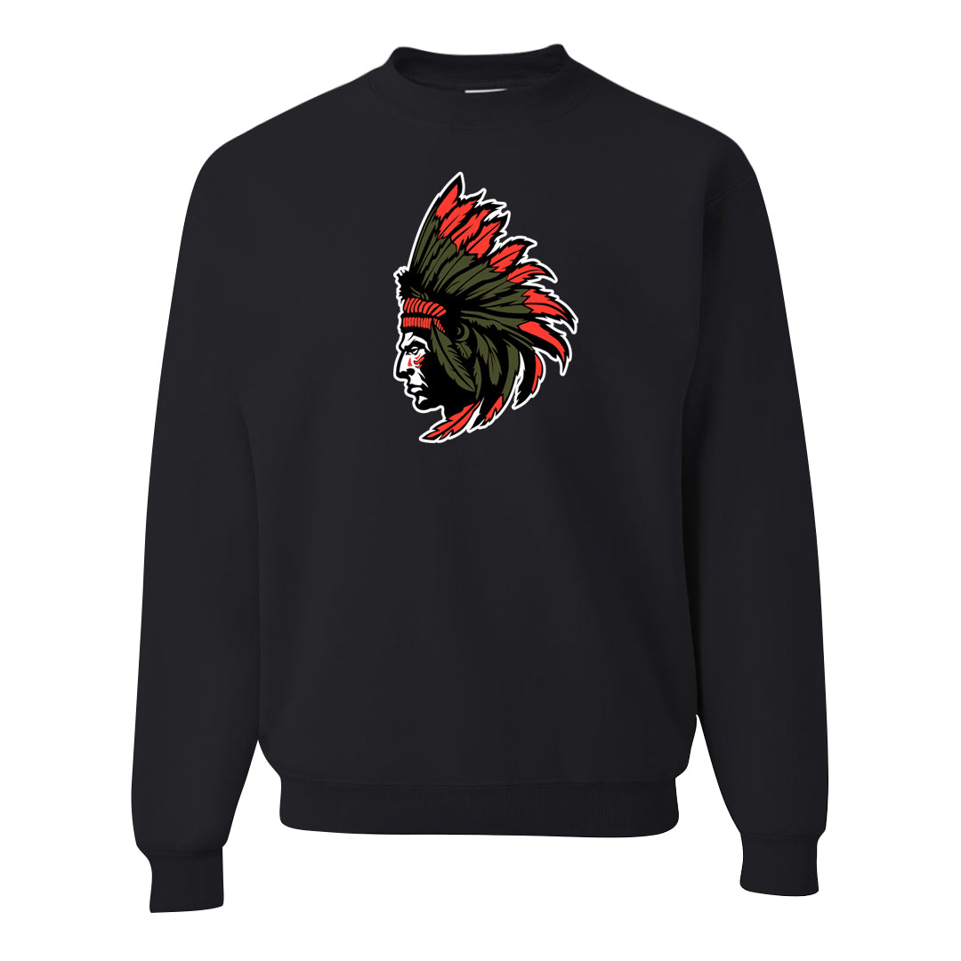 Cargo Khaki Low Dunks Crewneck Sweatshirt | Indian Chief, Black