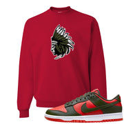 Cargo Khaki Low Dunks Crewneck Sweatshirt | Indian Chief, Red