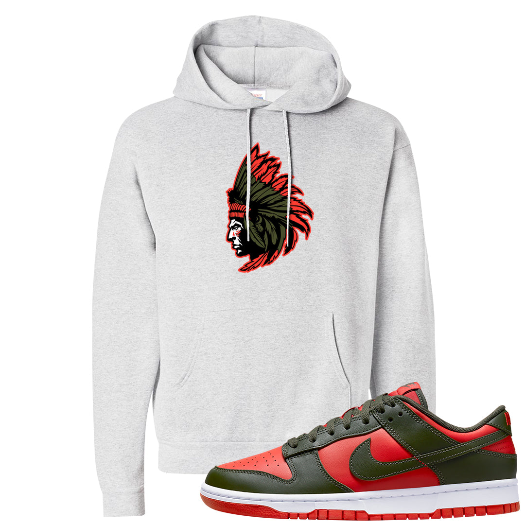 Cargo Khaki Low Dunks Hoodie | Indian Chief, Ash