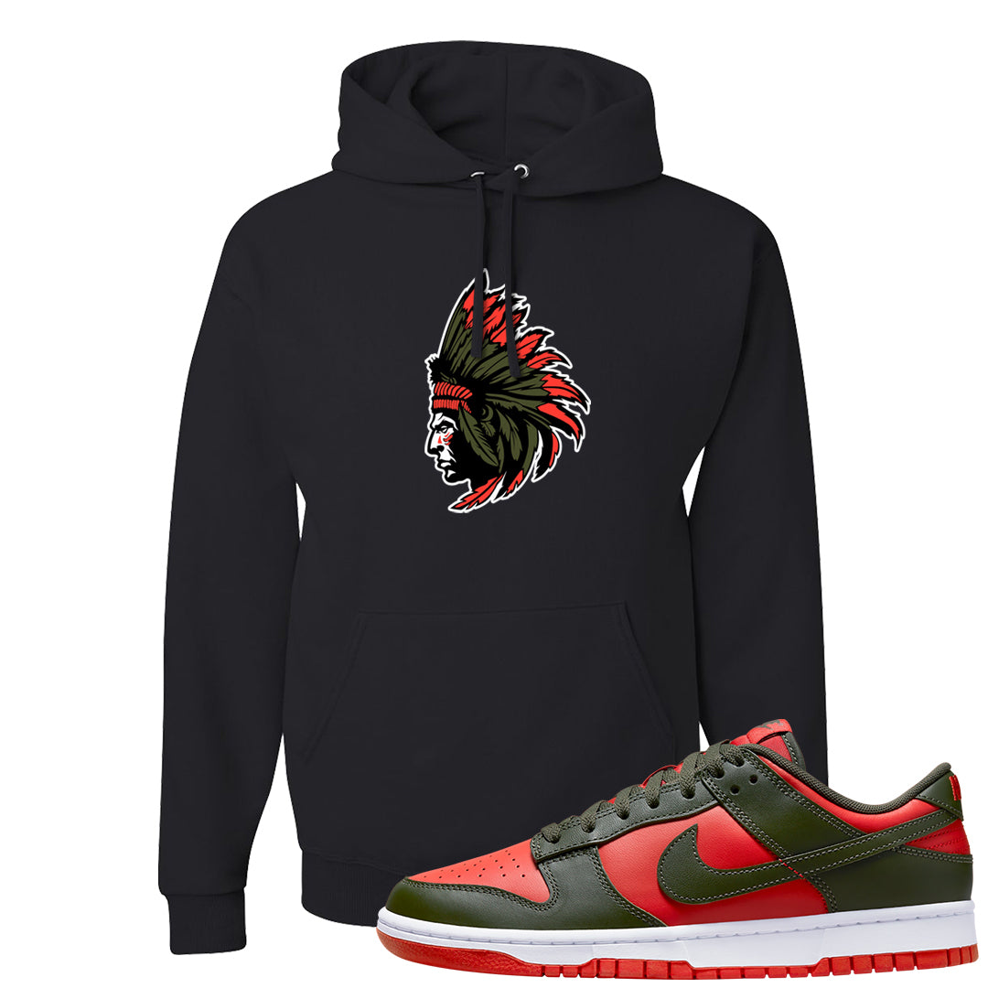 Cargo Khaki Low Dunks Hoodie | Indian Chief, Black