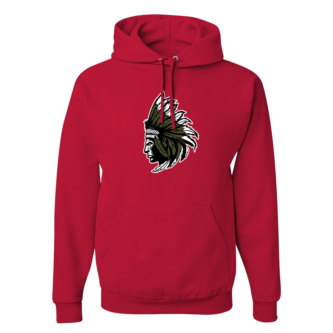 Cargo Khaki Low Dunks Hoodie | Indian Chief, Red