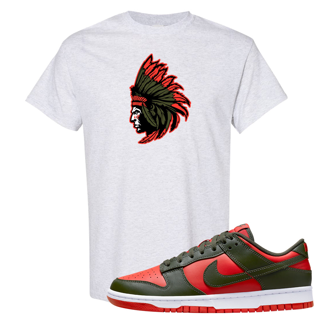 Cargo Khaki Low Dunks T Shirt | Indian Chief, Ash