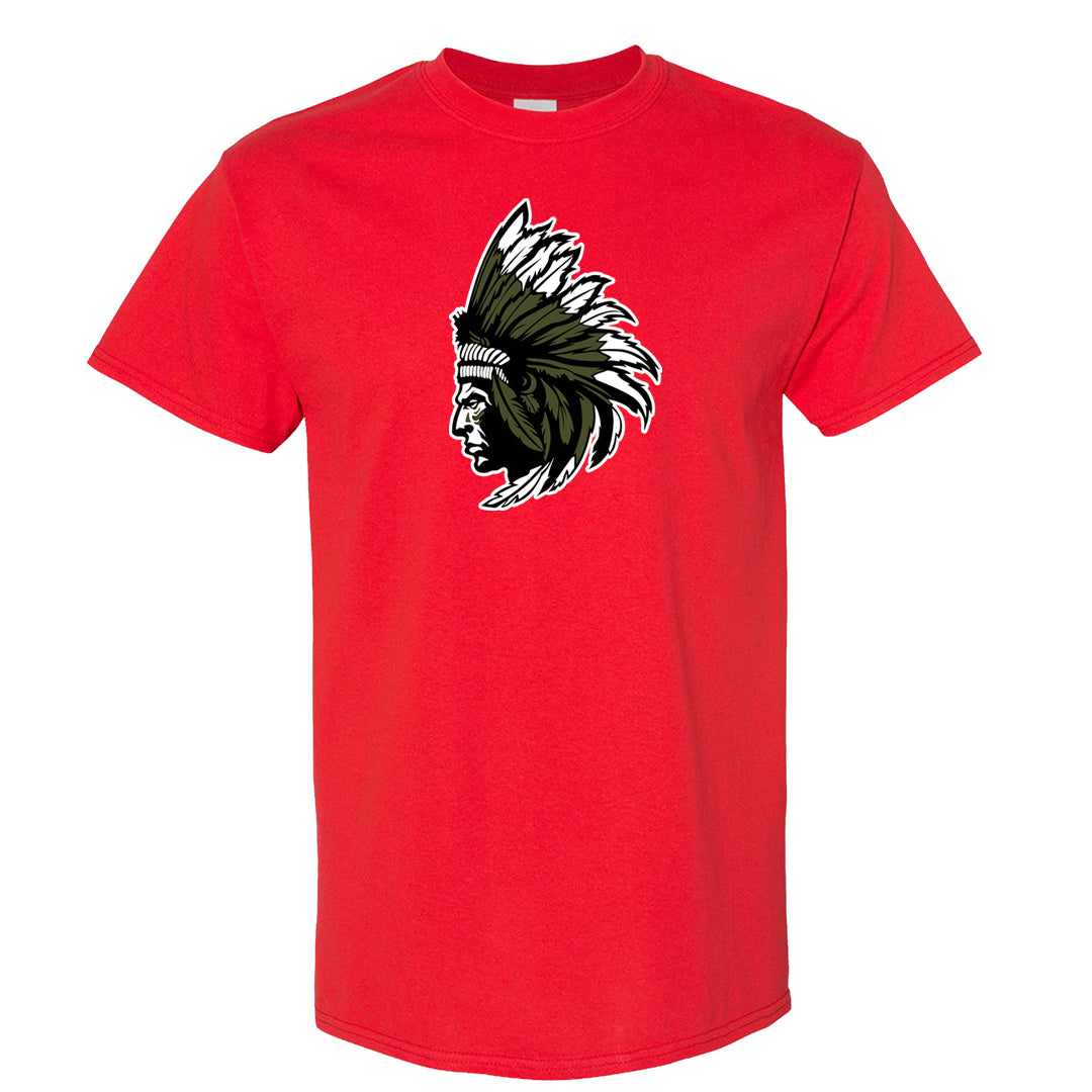 Cargo Khaki Low Dunks T Shirt | Indian Chief, Red