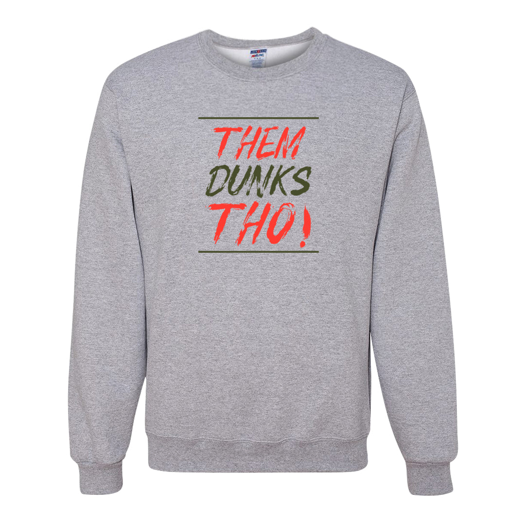 Cargo Khaki Low Dunks Crewneck Sweatshirt | Them Dunks Tho, Ash