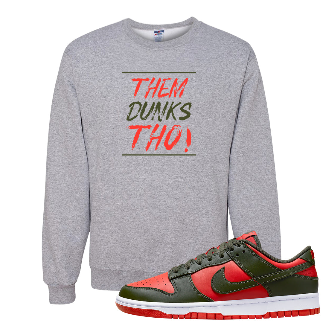 Cargo Khaki Low Dunks Crewneck Sweatshirt | Them Dunks Tho, Ash