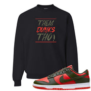 Cargo Khaki Low Dunks Crewneck Sweatshirt | Them Dunks Tho, Black