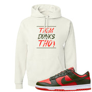 Cargo Khaki Low Dunks Hoodie | Them Dunks Tho, White