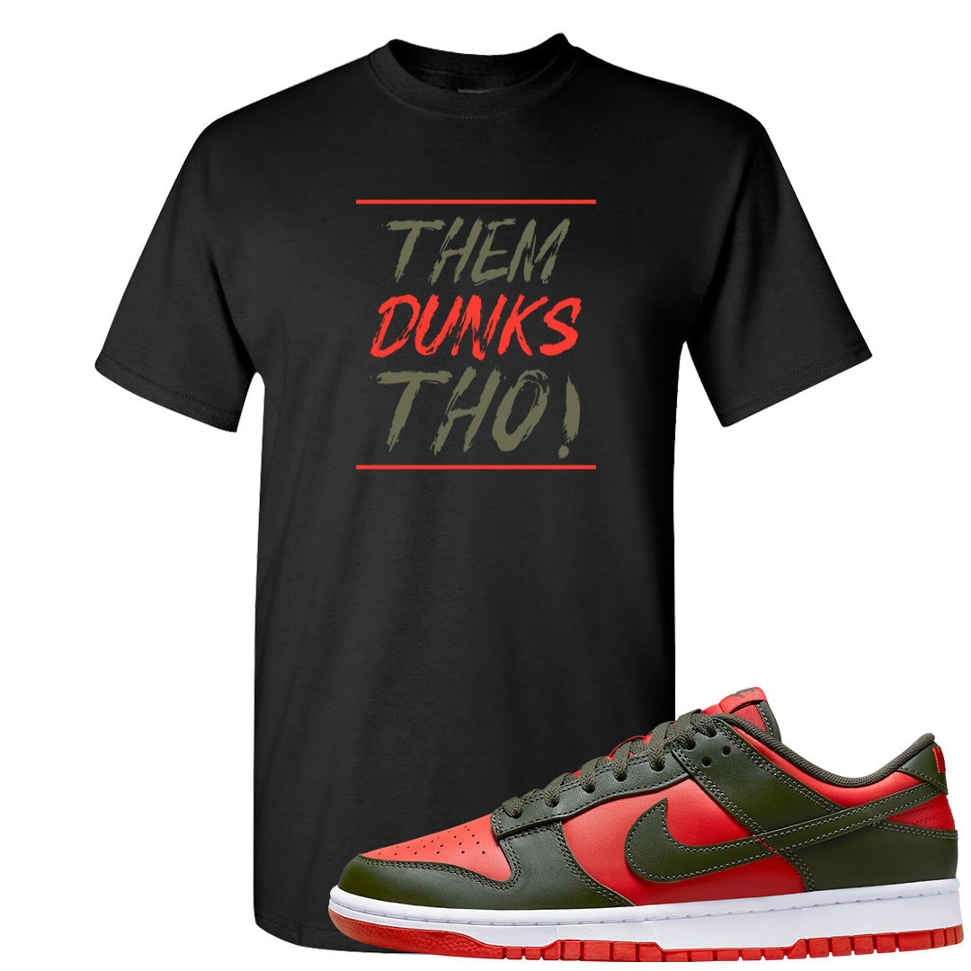 Cargo Khaki Low Dunks T Shirt | Them Dunks Tho, Black