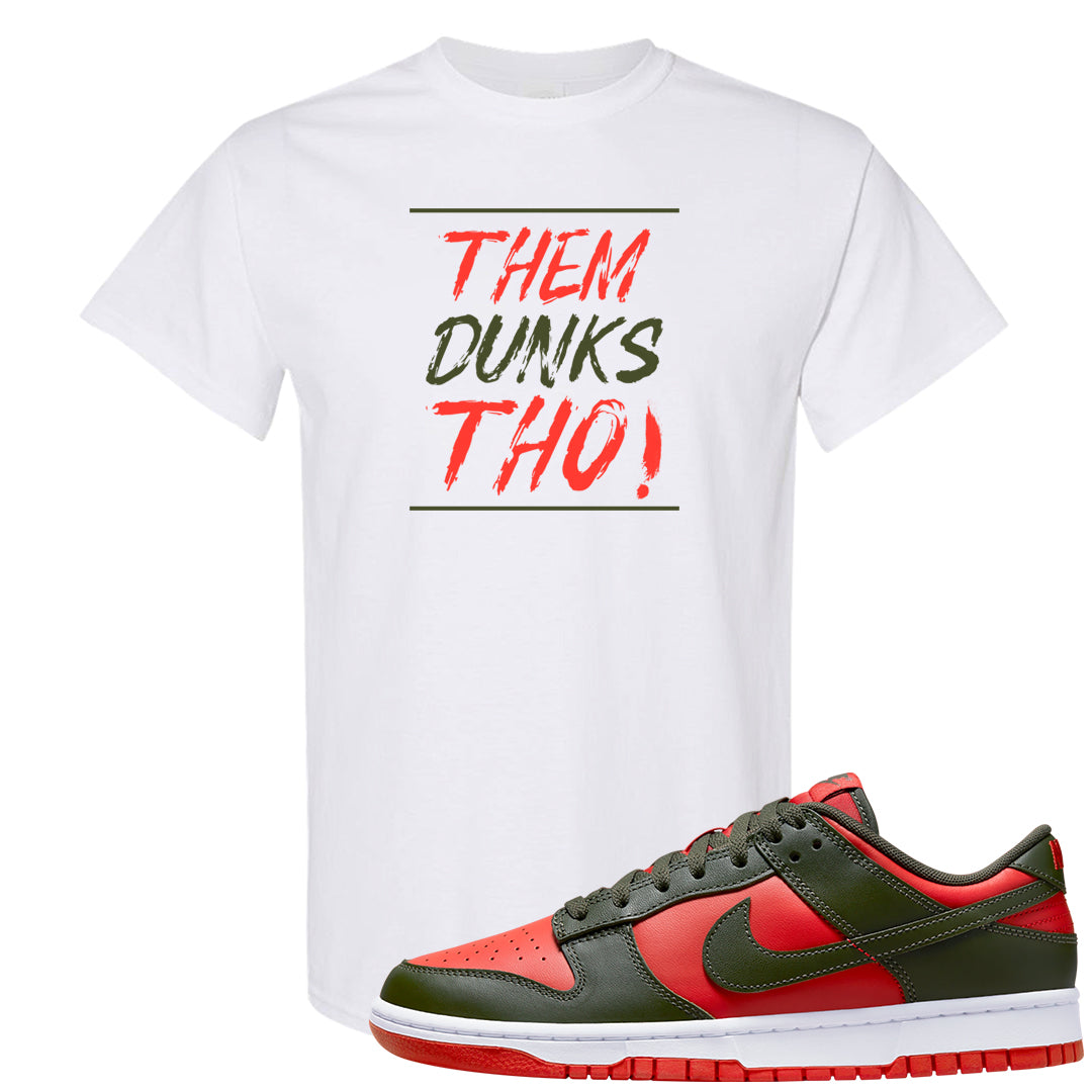 Cargo Khaki Low Dunks T Shirt | Them Dunks Tho, White