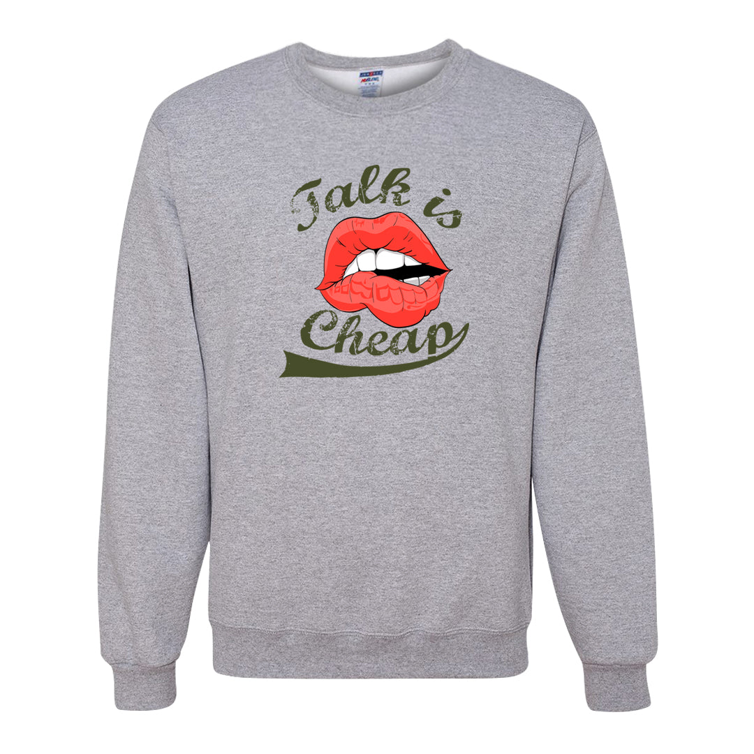 Cargo Khaki Low Dunks Crewneck Sweatshirt | Talk Lips, Ash