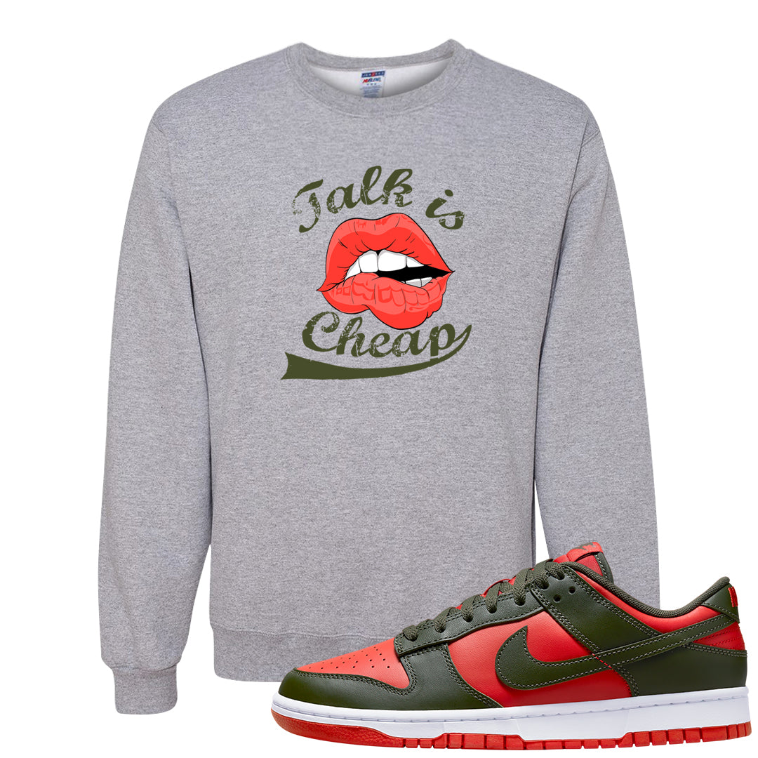 Cargo Khaki Low Dunks Crewneck Sweatshirt | Talk Lips, Ash