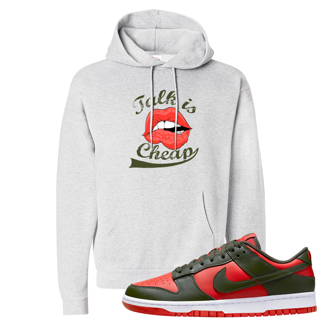 Cargo Khaki Low Dunks Hoodie | Talk Lips, Ash