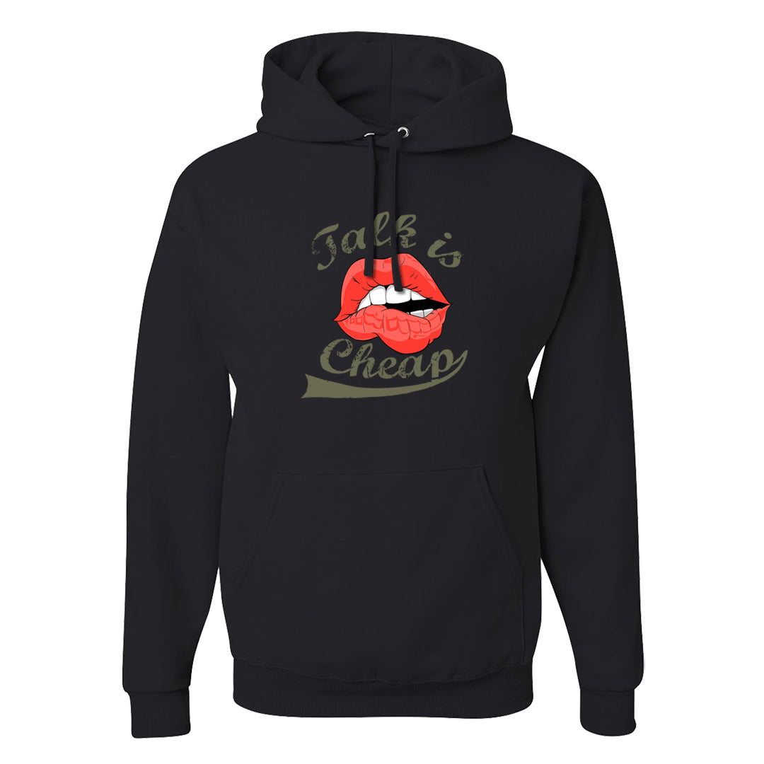 Cargo Khaki Low Dunks Hoodie | Talk Lips, Black