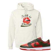 Cargo Khaki Low Dunks Hoodie | Talk Lips, White