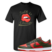 Cargo Khaki Low Dunks T Shirt | Talk Lips, Black