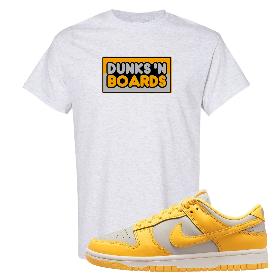 Citron Pulse Low Dunks T Shirt | Dunks N Boards, Ash