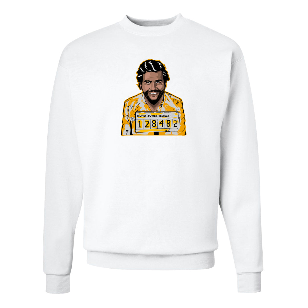 Citron Pulse Low Dunks Crewneck Sweatshirt | Escobar Illustration, White
