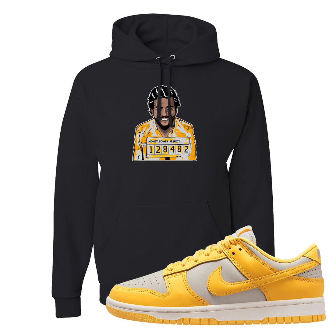 Citron Pulse Low Dunks Hoodie | Escobar Illustration, Black