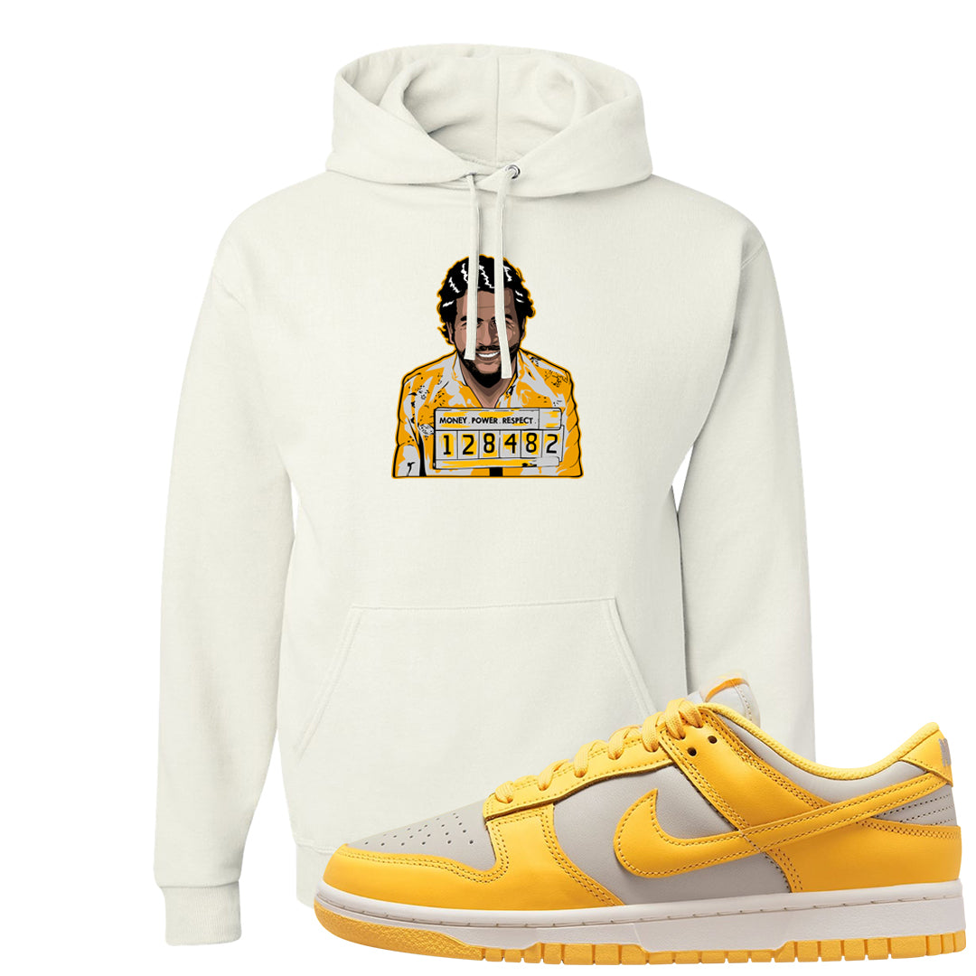 Citron Pulse Low Dunks Hoodie | Escobar Illustration, White