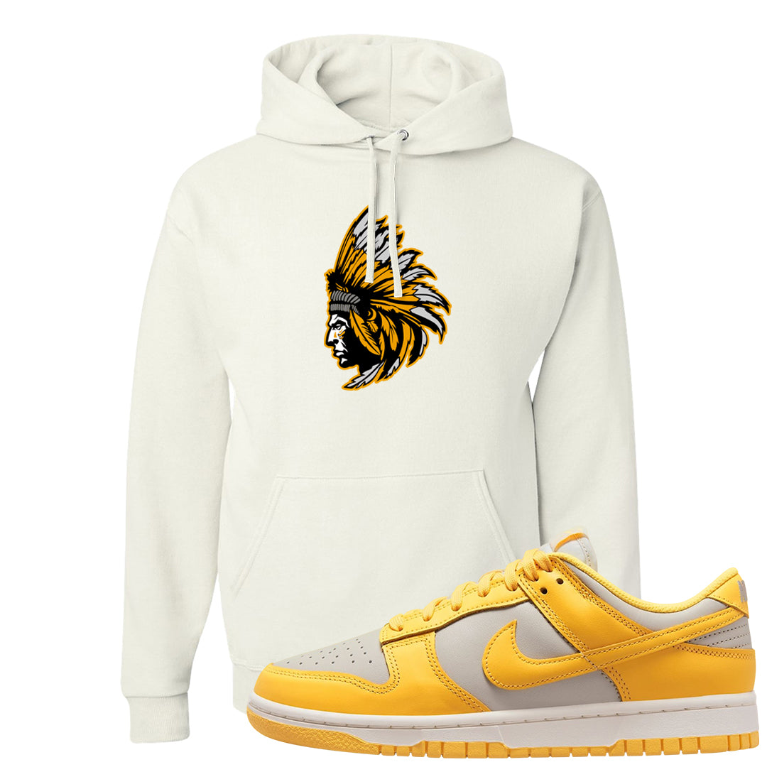 Citron Pulse Low Dunks Hoodie | Indian Chief, White