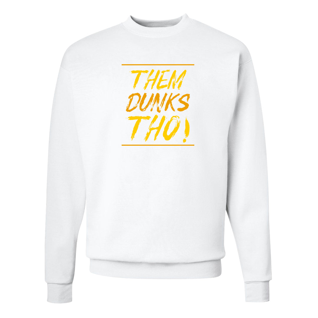 Citron Pulse Low Dunks Crewneck Sweatshirt | Them Dunks Tho, White