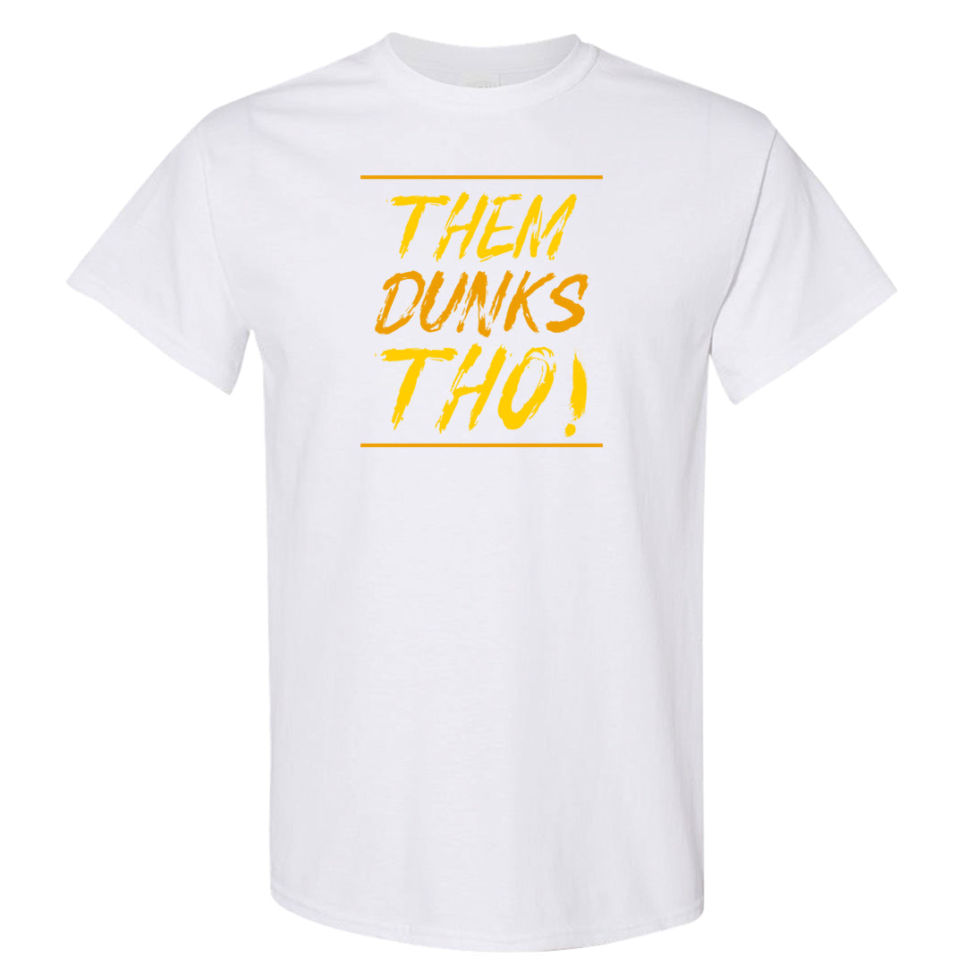 Citron Pulse Low Dunks T Shirt | Them Dunks Tho, White