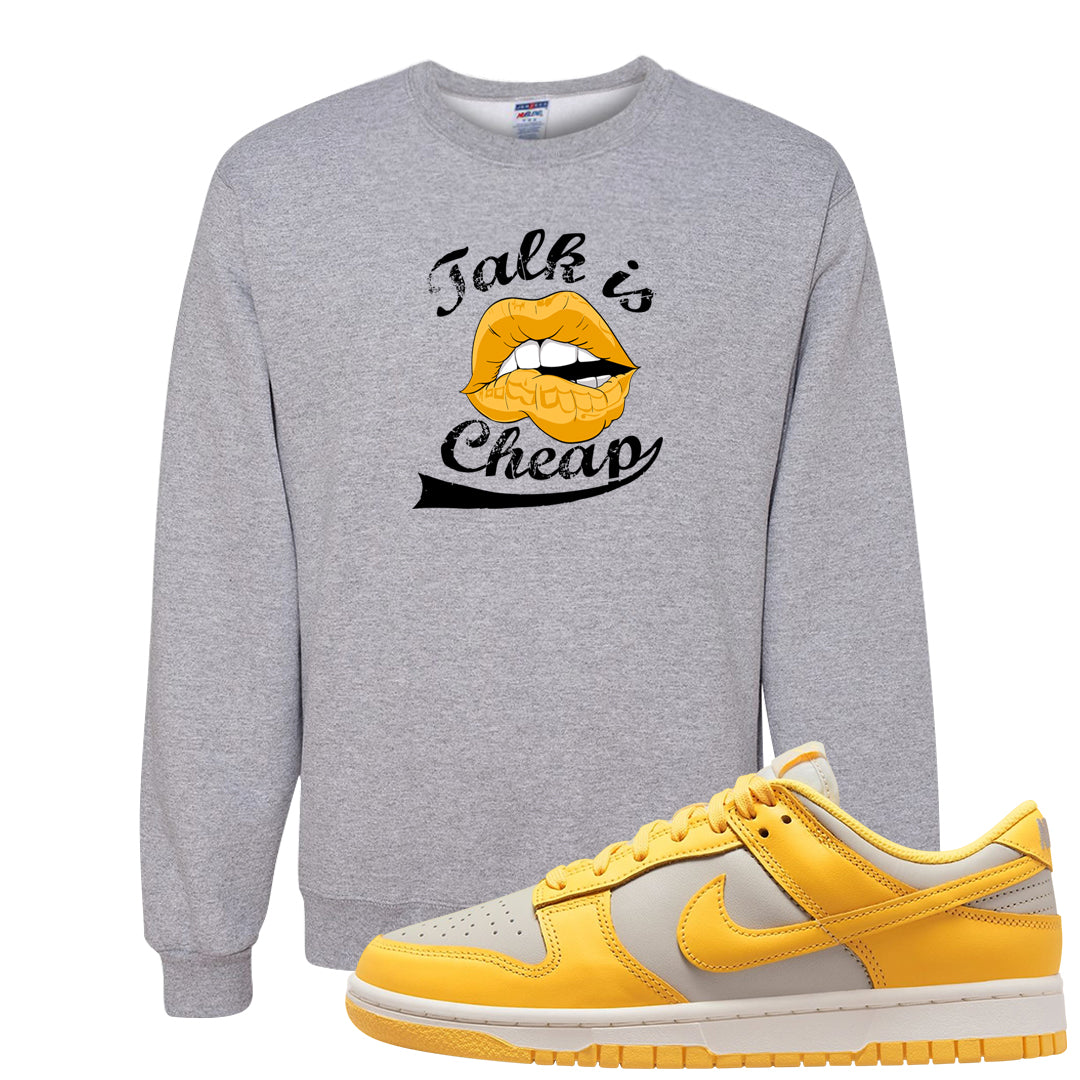 Citron Pulse Low Dunks Crewneck Sweatshirt | Talk Lips, Ash