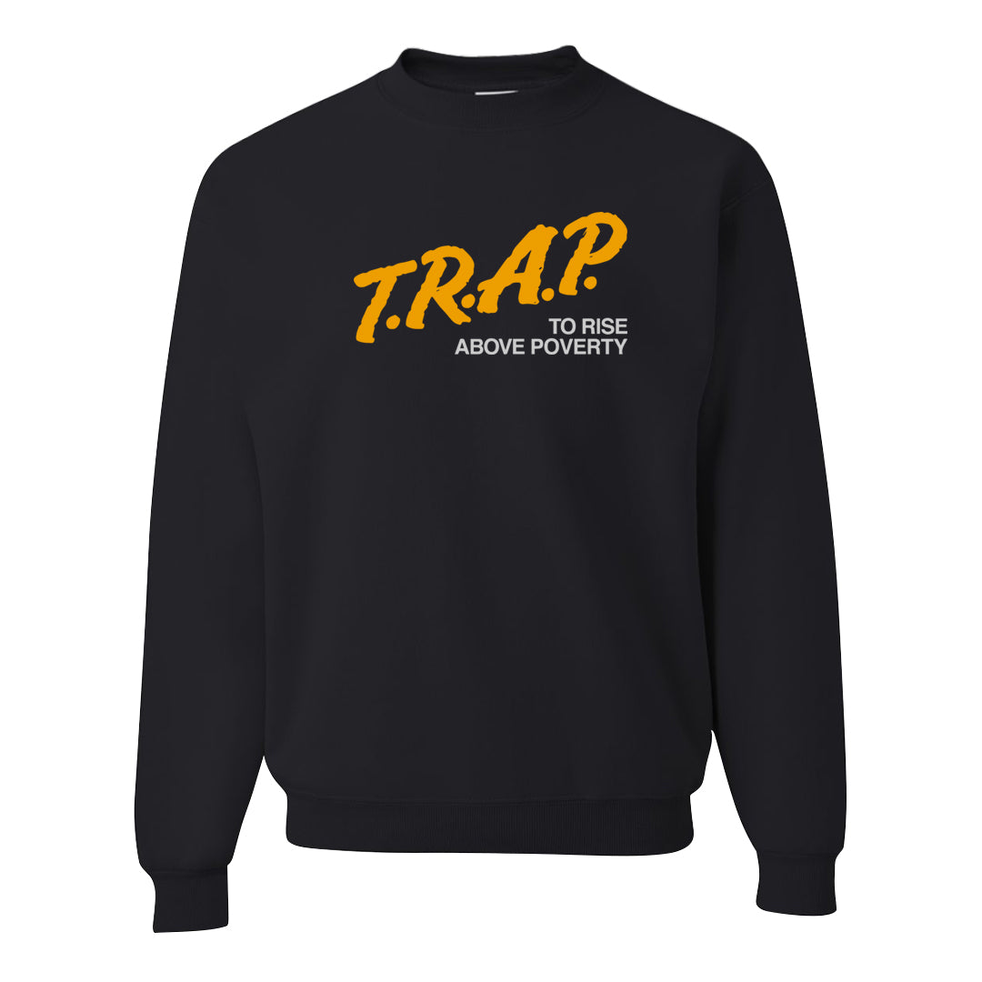 Citron Pulse Low Dunks Crewneck Sweatshirt | Trap To Rise Above Poverty, Black