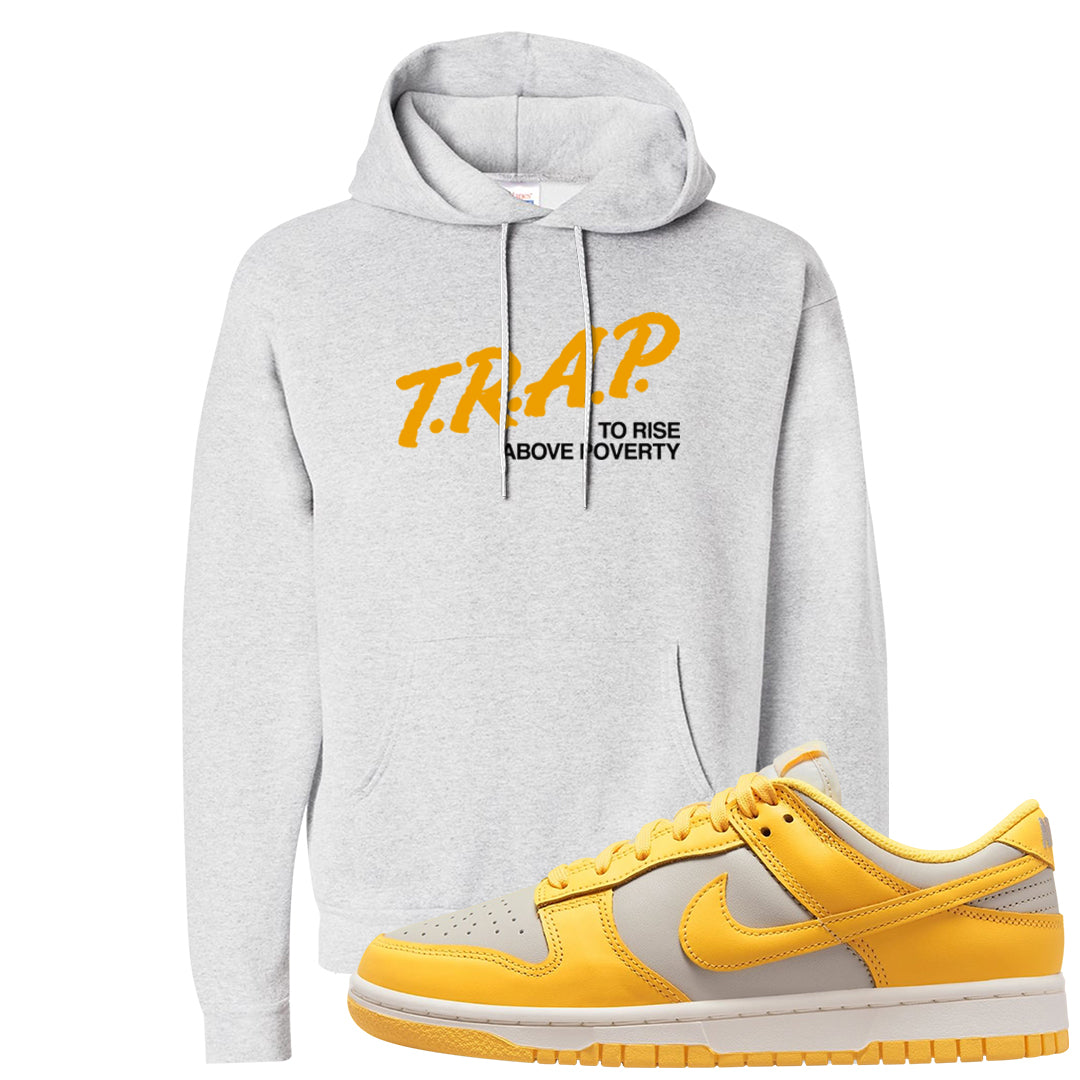 Citron Pulse Low Dunks Hoodie | Trap To Rise Above Poverty, Ash