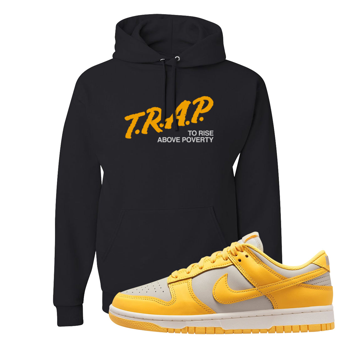 Citron Pulse Low Dunks Hoodie | Trap To Rise Above Poverty, Black