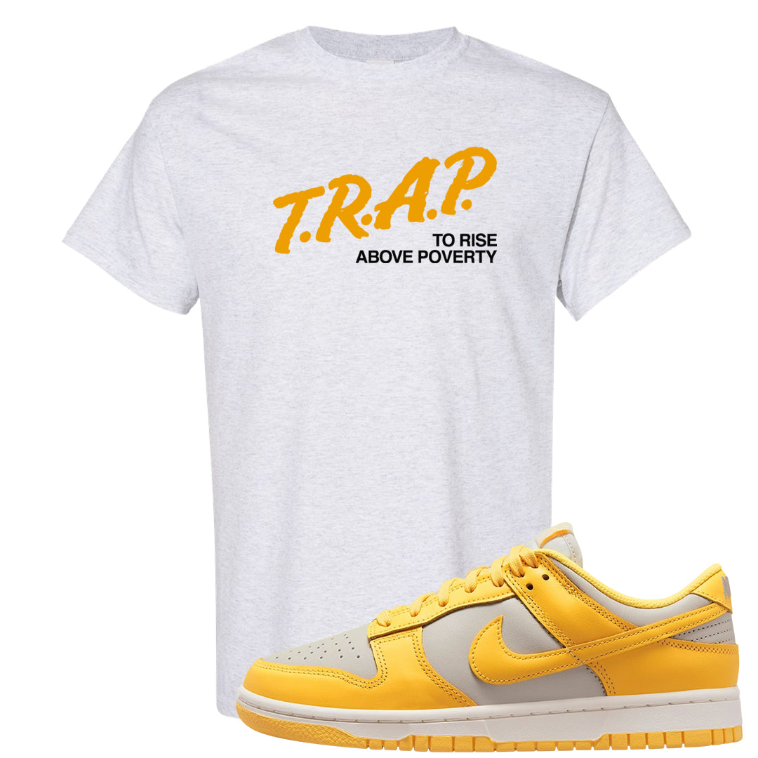 Citron Pulse Low Dunks T Shirt | Trap To Rise Above Poverty, Ash
