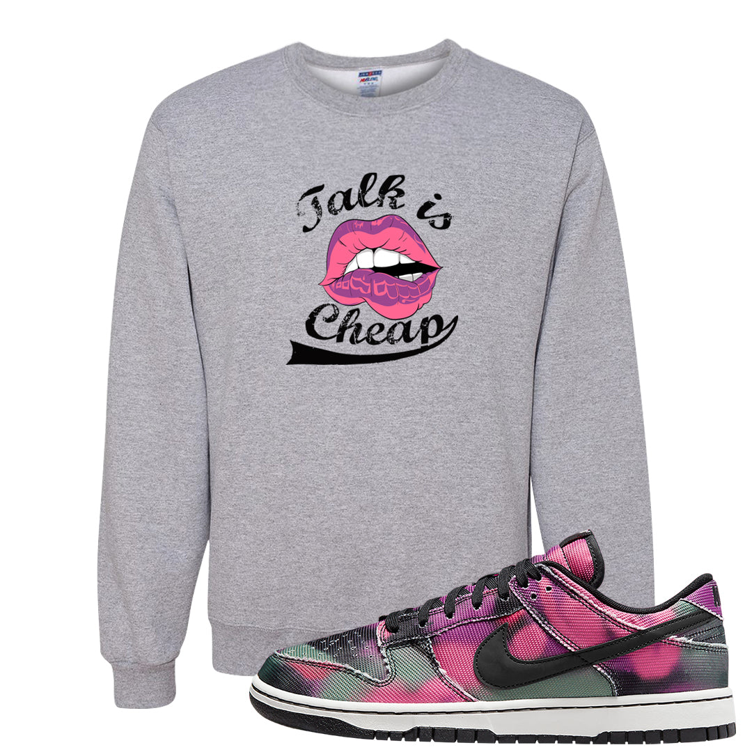Graffiti Low Dunks Crewneck Sweatshirt | Talk Lips, Ash