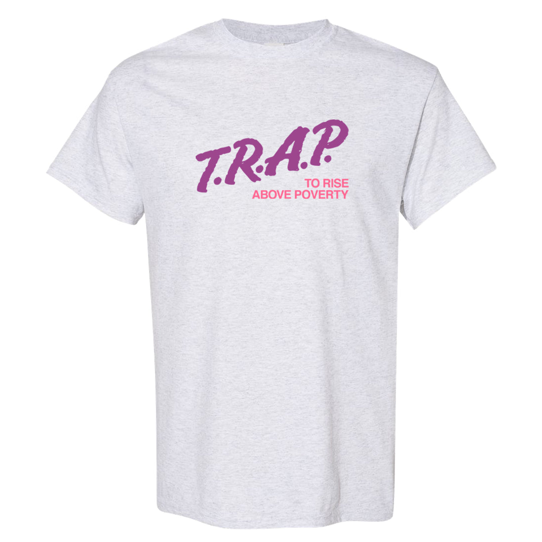 Graffiti Low Dunks T Shirt | Trap To Rise Above Poverty, Ash
