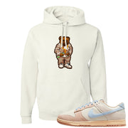 Light Armory Blue Low Dunks Hoodie | Sweater Bear, White