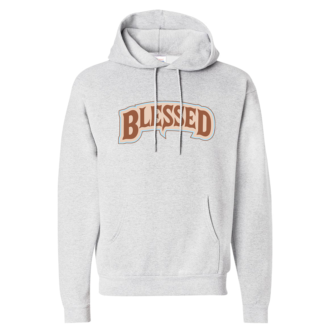 Light Armory Blue Low Dunks Hoodie | Blessed Arch, Ash
