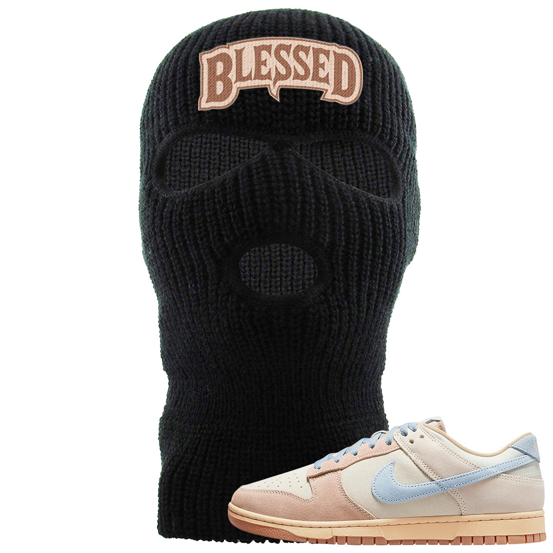 Light Armory Blue Low Dunks Ski Mask | Blessed Arch, Black