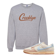 Light Armory Blue Low Dunks Crewneck Sweatshirt | Crooklyn, Ash