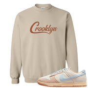 Light Armory Blue Low Dunks Crewneck Sweatshirt | Crooklyn, Sand