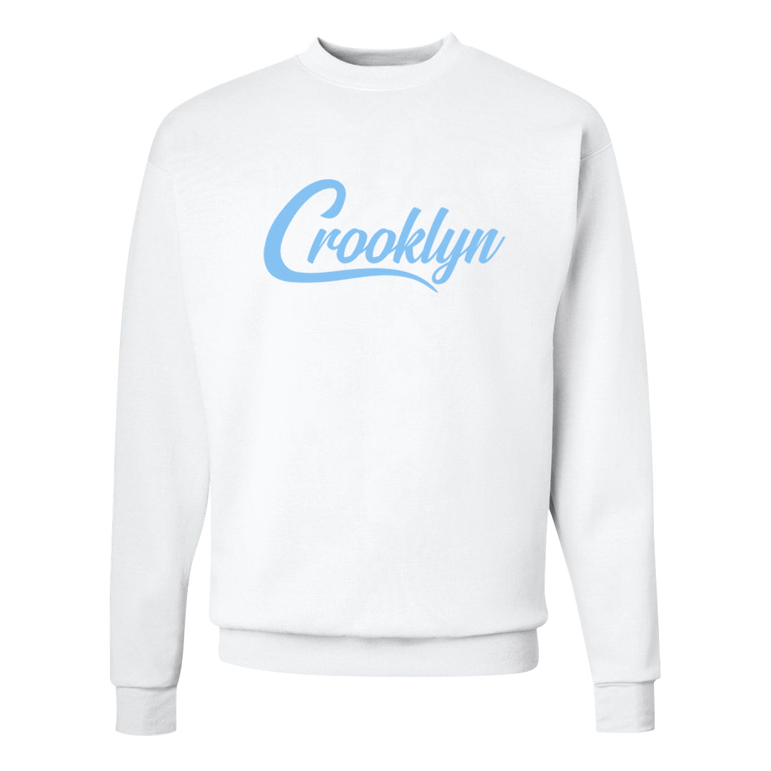 Light Armory Blue Low Dunks Crewneck Sweatshirt | Crooklyn, White
