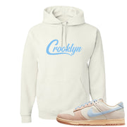 Light Armory Blue Low Dunks Hoodie | Crooklyn, White