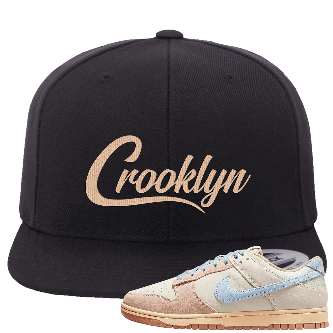 Light Armory Blue Low Dunks Snapback Hat | Crooklyn, Black