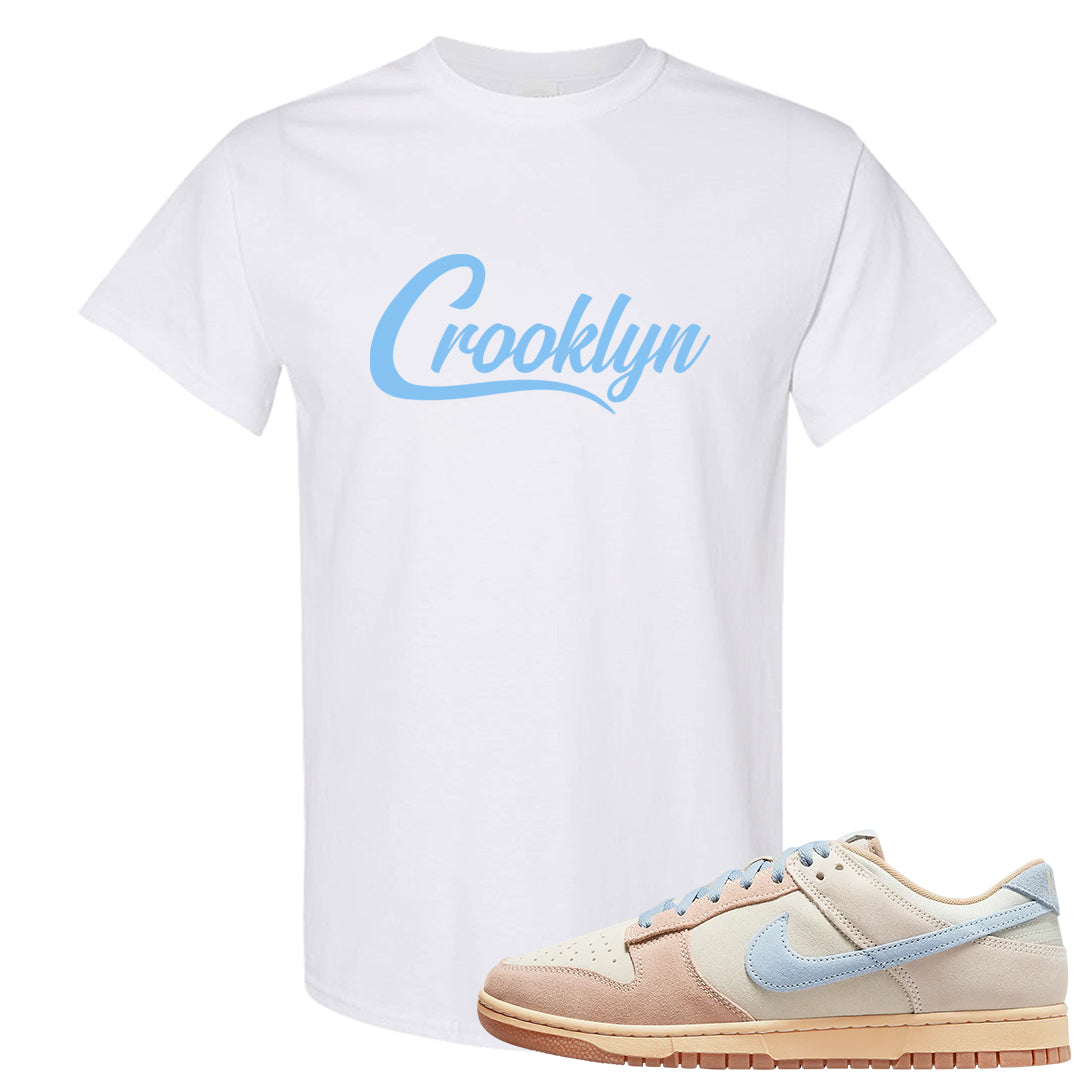 Light Armory Blue Low Dunks T Shirt | Crooklyn, White