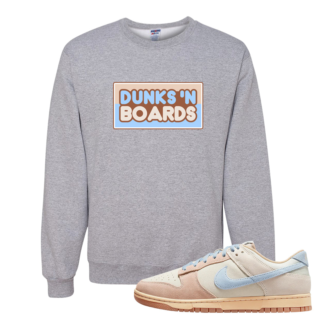 Light Armory Blue Low Dunks Crewneck Sweatshirt | Dunks N Boards, Ash