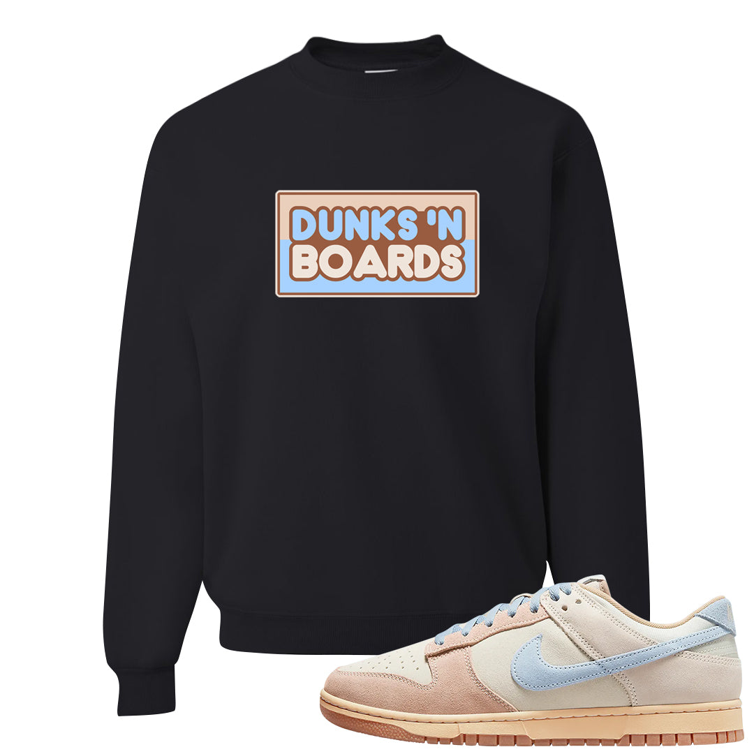 Light Armory Blue Low Dunks Crewneck Sweatshirt | Dunks N Boards, Black