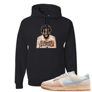 Light Armory Blue Low Dunks Hoodie | Escobar Illustration, Black