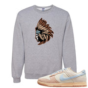 Light Armory Blue Low Dunks Crewneck Sweatshirt | Indian Chief, Ash