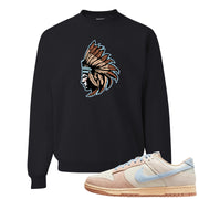 Light Armory Blue Low Dunks Crewneck Sweatshirt | Indian Chief, Black