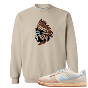 Light Armory Blue Low Dunks Crewneck Sweatshirt | Indian Chief, Sand