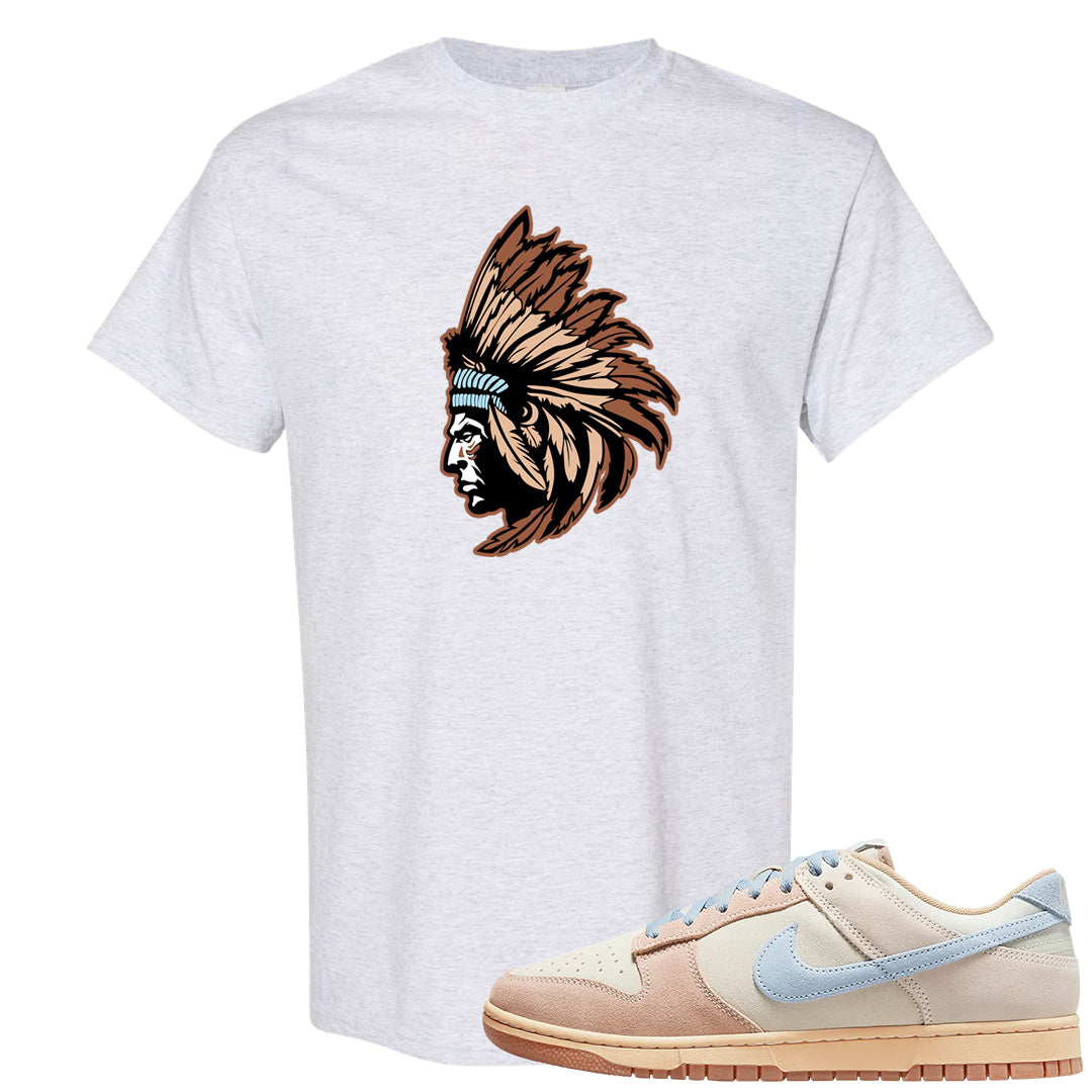 Light Armory Blue Low Dunks T Shirt | Indian Chief, Ash